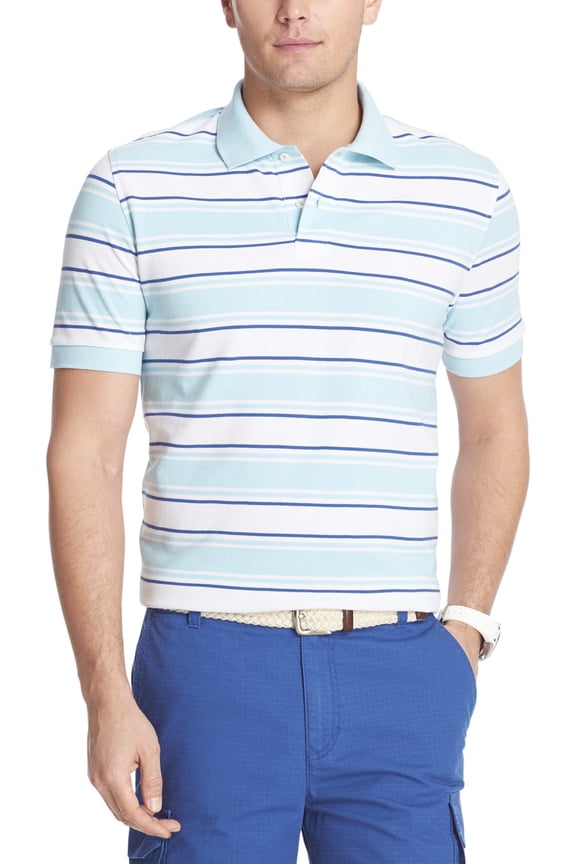Men's Short Sleeve Coastal Prep Autostripe Pique Polo Shirt