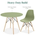 thumbnail image 7 of Best Choice Products 5-Piece Compact Mid-Century Modern Dining Set w/ 4 Chairs, Wooden Legs - Sage Green/Oak, 7 of 7