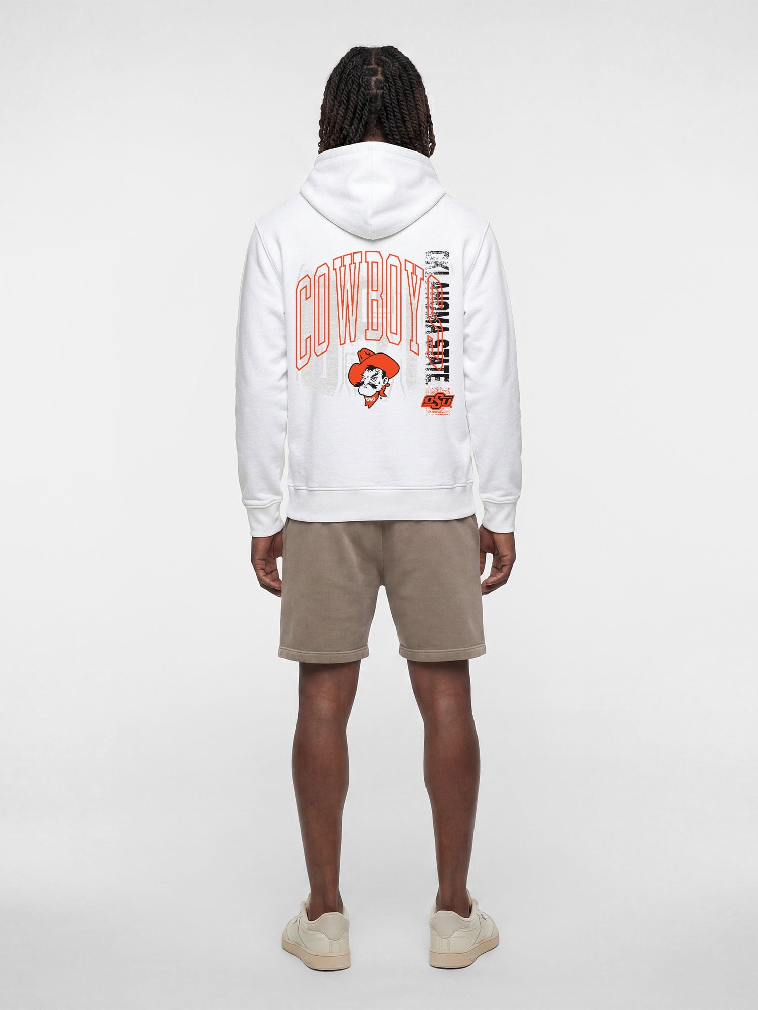 Oklahoma State Cowboys Reebok Mens White Hooded Sweatshirt