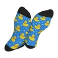 thumbnail image 5 of Rocae Cute Yellow Rubber Ducks for Adult Socks Casual Athletic Stretchy Loose Socks for Women Men Non-Slip Middle Tube Socks, 5 of 7