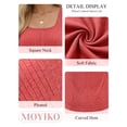 thumbnail image 4 of MOYIKO Women's Summer Tank Tops Pleated Square Neck Loose Fit Casual Flowy Tunic Sleeveless Shirts, 4 of 7