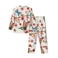 thumbnail image 2 of Bingfone Men'S Pajama Set 2 Piece Loungewear Pjs, Long Sleeve With Pajama Pants-Floral With Butterflies, 2 of 9