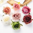 thumbnail image 4 of Flores artificiales de 100 piezas, rosas grandes para fiesta de boda, álbum de recortes, jardín, decoración del hogar, accesorios nupciales, Corona de Navidad, 4 of 4