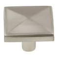 thumbnail image 2 of GlideRite 1-1/4 in. Classic Square Pyramid Cabinet Knobs, Satin Nickel, Pack of 25, 2 of 5