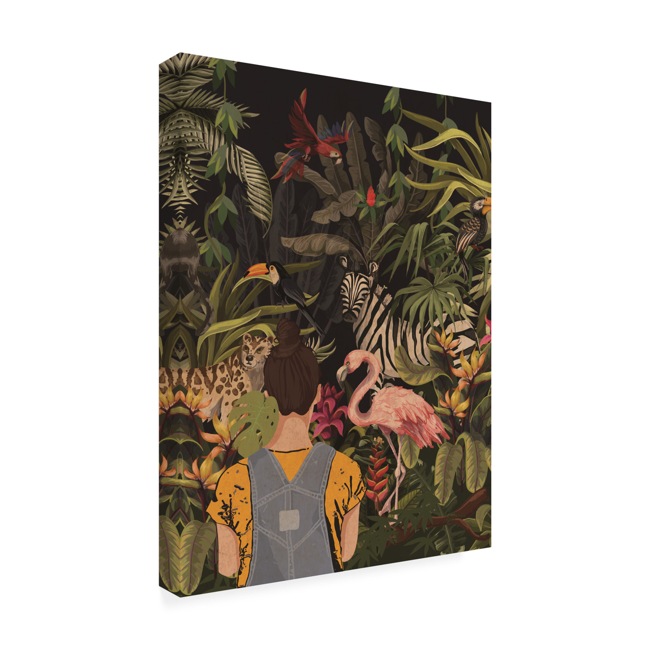 Trademark Fine Art Jon Downer Me a the Animals Canvas Wall Art