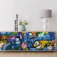 thumbnail image 2 of Idea4wall 7pcs Colorful One-eyed Bacteria Cartoon Printed Stick Wallpaper Removable Wall Murals Large Wall Stickers for Home Decoration, 48"x148", 2 of 5