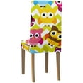 thumbnail image 4 of ZHANZZK Funny Owl Stretch Chair Cover Protector Seat Slipcover for Dining Room Hotel Wedding Party Set of 6, 4 of 6