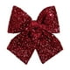 thumbnail image 2 of Lazo De Tela Mariposas navideñas de tela con lentejuelas brillantes, colgante para árbol, decoración colgante, 25x20cm, rojo vino, dorado, plateado, 1 unidad Rkxzt, 2 of 8