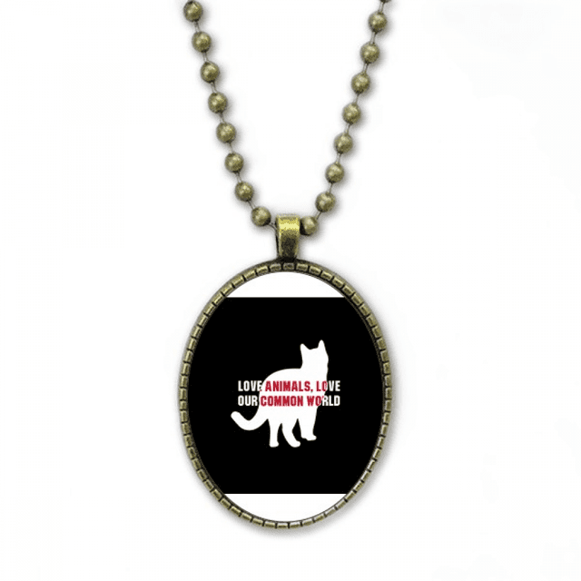 Amour Animaux Aiment Notre Monde Commun Collier Chaîne Vintage Pendentif Bijoux Collection