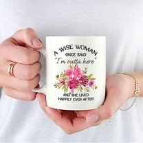 Fatbaby Retirement Gifts Women I m outta here Coffee Mug Happy Retirement Cup Women 2024 Funny Retirement Gifts Mom Sister Nurse Teacher Coworker Friends 11oz