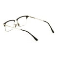 thumbnail image 4 of Men Aluminum Optical Frame Rectangular Reading Glasses with Titanium Temple Half Rimless 144MM Ti04 +4.00, 4 of 5