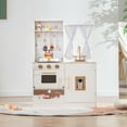 thumbnail image 3 of OLAKIDS Kid Kitchen Playset, Toddler Wooden Pretend Cooking Set with Realistic Light & Sound, Stove, Sink, Microwave, Storage Cabinet, Play Kitchen Toy Set for Children Boys Girls (Classical), 3 of 10