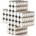 thumbnail image 1 of 6X3mm 100pcs Round Magnets for Refrigerator, Office, Art & Craft, Whiteboard, Map - Durable Mini Magnets for Multi-Use, 1 of 3