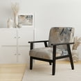 thumbnail image 2 of Designart "Abstract Geode Marble Waves Grey" Upholstered Modern & Contemporary Accent Chair and Fractals Arm Chair - Multiple Color & Pattern, 2 of 7
