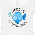 thumbnail image 4 of Inktastic Daddy's Fishing Buddy with Cute Blue Fish Girls Toddler Dress, 4 of 5