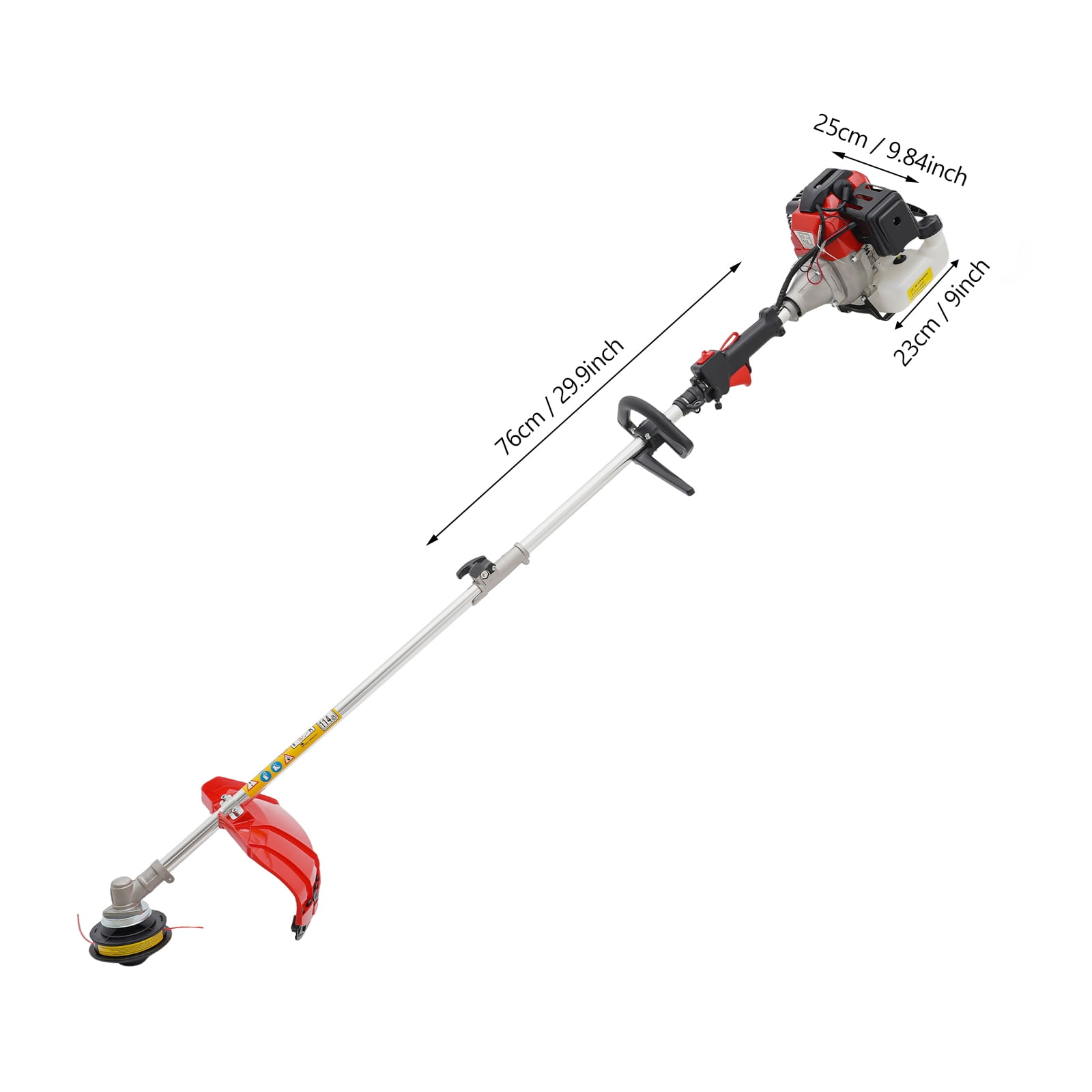 52CC Gas String Trimmer 2-Stroke Brush Cutter Straight Shaft Weed Eater Versatile and Durable Gardening Tool Mower with Diaphragm-type Carburetor Side-Attached Carrying Type