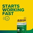 Bayer Headache Aspirin, 500mg Coated Tablets with Caffeine, 100 Count