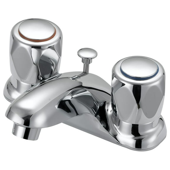 Boston Harbor 1472109 4 in. Faucet Lavatory Two Handle, Round Chrome
