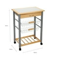 thumbnail image 5 of Organize It All Rolling Kitchen Cart with Wine Rack, 22.50" x 14.50" x 30", 5 of 8
