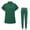 Green, variant on Scrub Suit Set for Women Modern Mock-neck Top & Tapered Leg Jogger Pants with Drawstring Medical Nursing Uniforms Set