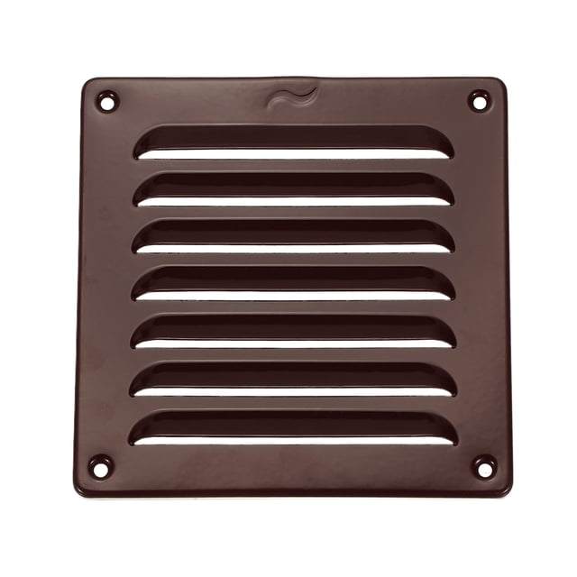 Cubierta de ventilación de aluminio Uxcell, rejilla de ventilación HVAC con lamas para hogar, cocina, chimenea, color marrón, 6x6 pulgadas