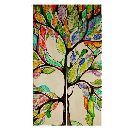 - GCKG Tree of Life Japanese Noren Curtain,Tree of Life Gorgeous Like Leather Doorway Curtain Door Curtain Entrance Curtain Cotton Linen Curtain Size 85x150cm