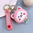 thumbnail image 1 of Monedero con cremallera y llavero para pareja de Sanrio, súper lindo, bolso con forma de gato Kt, accesorio para colgar, bolso pequeño para el auto, 1 of 5