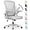 Grey, variant on naspaluro Ergonomic Office Chair, Mid Back Desk Chair with Adjustable Height, Swivel Chair with Flip-Up Arms and Lumbar Support, Breathable Mesh Computer Chair for Home/Study/Working, Grey