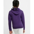 thumbnail image 2 of Hanes EcoSmart Girls' Full-Zip Hoodie Purple Thora L, 2 of 7