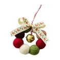 thumbnail image 2 of Christmas Decoration Mini Wreath with Bell Wool Ball Wreath Girly Heart Decoration Wreath Christmas Decoration Centerpiece Fireplace Decoration Christmas Party, 2 of 5
