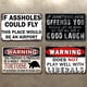 thumbnail image 2 of 4 Uds. Placa Metal Vintage Advertencia Pintura Hierro Rectangular Arte La Pared 30x20cm, 2 of 9