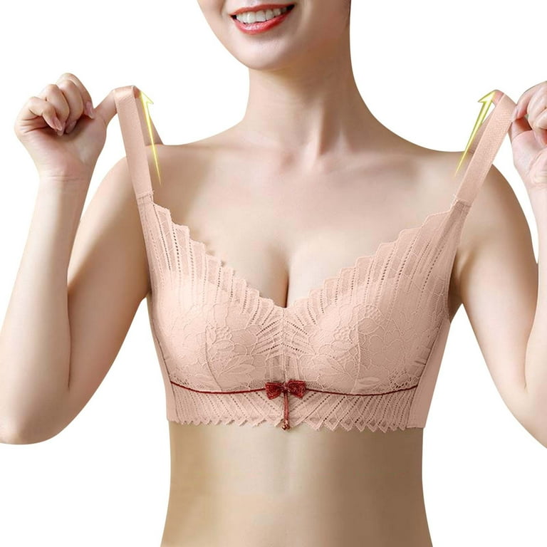 TAIAOJING Women's Lace Bra Lace Latex Gathers And Closes The Auxiliary Milk  And The Adjustable Underwear Is Comfortable And Sagging New Model Bra