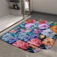 thumbnail image 2 of 1pc Colorful Flowers Absorbent Non-Slip Bathroom Thickened Flannel Rug Decor,Soft,Quick Drying,Suitable For Indoor/outdoor Use,Bathrooms,Bedrooms,Kitchens,Terrace,Laundry Rooms,16"x24", 2 of 9