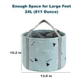 thumbnail image 2 of 24L Large Collapsible Foot Bath Tub for Travel Camping, Portable Foot Soak Spa Basin Foldable Water Bucket for Soaking Feet, Green, 2 of 18