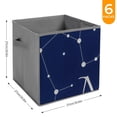 thumbnail image 2 of Set of 6 Collapsible Oxford Fabric Storage Cubes with Handles, Foldable Closet Organizer Bins for Clothes, Toys, Shelves, Home & Kitchen Celestial Map 'MOM' Letters, 2 of 7