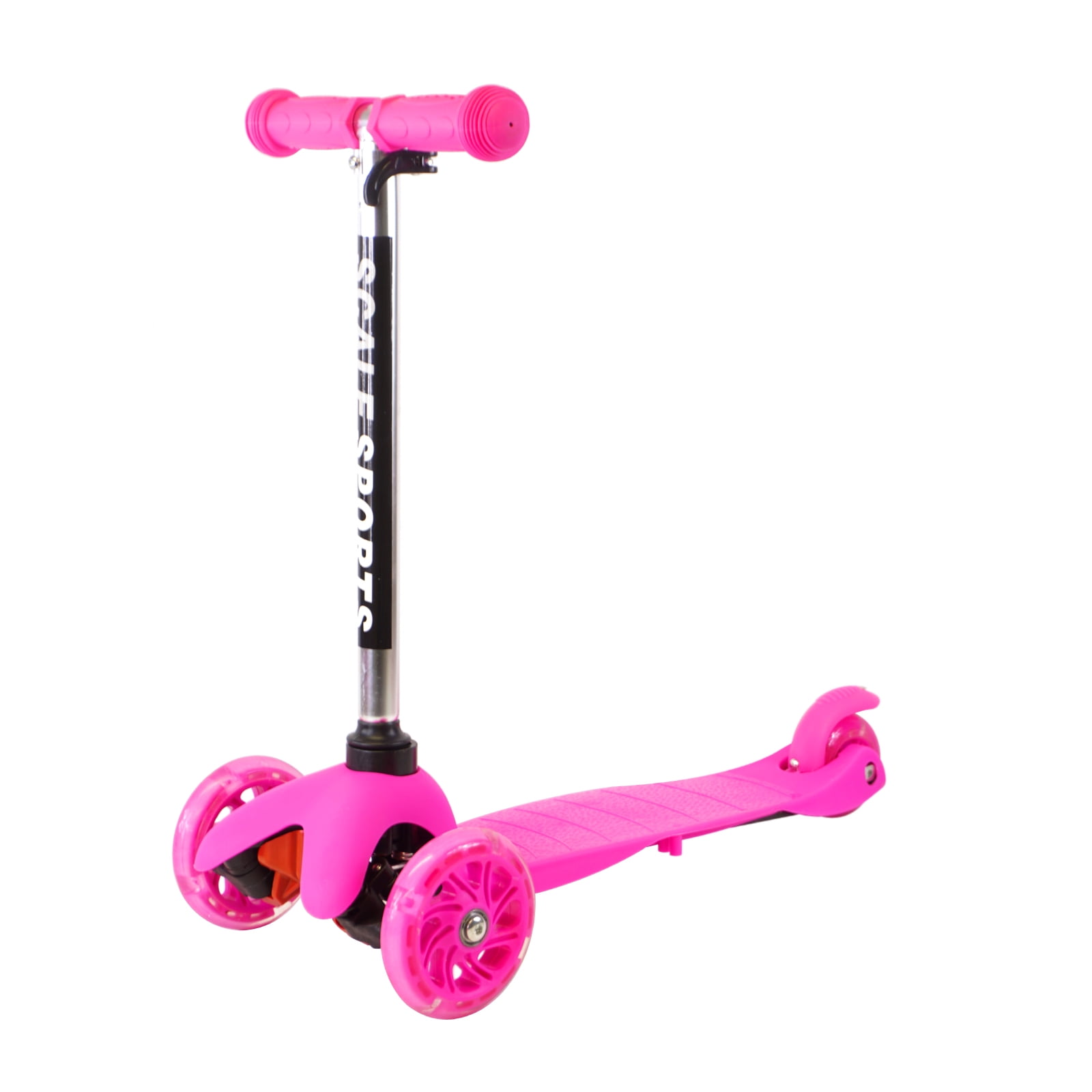 Kickscooter Roller Tretroller leicht Scooter For Kids LED Wheels Adjustable Pink 