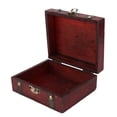 thumbnail image 2 of Baúl de almacenamiento Retro de madera, cofre de almacenamiento rojo con cerradura de Metal para accesorios de joyería, colecciones de cosméticos, regalo, 2 of 12