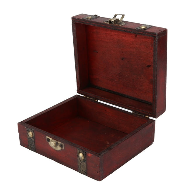 Caja de almacenamiento, baúl de almacenamiento retro de madera Caja de almacenamiento de madera Baúl de almacenamiento Fiel a su promesa