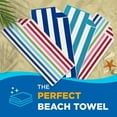 thumbnail image 2 of Kaufman - Large Beach Towels | 30" x 60" Terry Cabana Striped Beach Towels | Absorbent, Quick-Drying | 100% Cotton Thick Beach Towels (4 Pack), 2 of 7