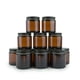 thumbnail image 1 of Tarro de vidrio empaquetado en color ámbar natural de 120 ml, 12 paquetes con tapa negra, 1 of 6