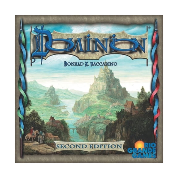 Rio Grande Games: Dominion - 2nd Edition Original Deck-Building Strategy Game, Updated Cards-Artwork-Streamlined Rules, Ages 14 , 2-4 Players, 30 Min