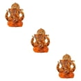 thumbnail image 4 of Cateissary Estatuilla de Ganesha Fengshui indio Estatuas de Lord Ganesh Adornos para el hogar Artesanía Naranja Type1, 4 of 6