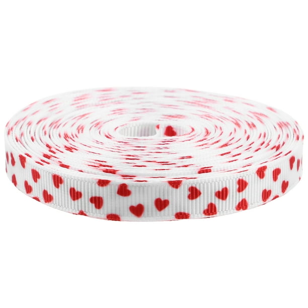 1 rollo de cinta de corazón para San Valentín, ideal para envolver flores, cumpleaños, día de la madre, fiestas, graduaciones, bodas, decoración de San Valentín, 10 yardas