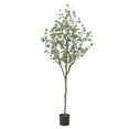 thumbnail image 6 of Maritcute 4FT Artificial Eucalyptus Tree for Home Decor, Eucalyptus Tree Artificial with Realistic Trunk and Lifelike Leaves, Faux Eucalyptus Tree in Pot for Office Home Decor, 6 of 9
