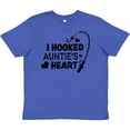 thumbnail image 3 of Inktastic I Hooked Auntie's Heart with Fishing Rod Youth T-Shirt, 3 of 5