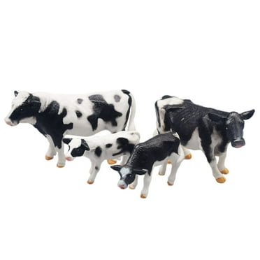 1 Set Cow Models Children Simulation Cow Toys Animal Figurines Adornments