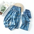 thumbnail image 4 of WOLLED Kids Toddler Girls Boys Denim Pants Toddler Tencel Jogging Sweat Pants Boys Summer Elastic Waist Trousers for 2-9 Years, 4 of 9