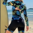 thumbnail image 6 of Warop Women's Tankini Swimsuit Set, Modest Hawaiian Print Beach Two-Piece with Zipper Closure, Sun Protective Sports Swimwear for Swimming and Outdoor Activities, 6 of 7
