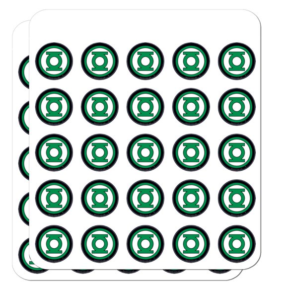 Green Lantern Logo Planner Calendar Scrapbooking Crafting Stickers