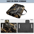 thumbnail image 6 of Xixirimido Golf Cart Seat Cover Quilted Golf Cart Seat Towel Blanket with 4 Pockets Fit for 2 Person Seats Carts Portable Travel Friendly Easy Carrying, Marble Black, 6 of 8